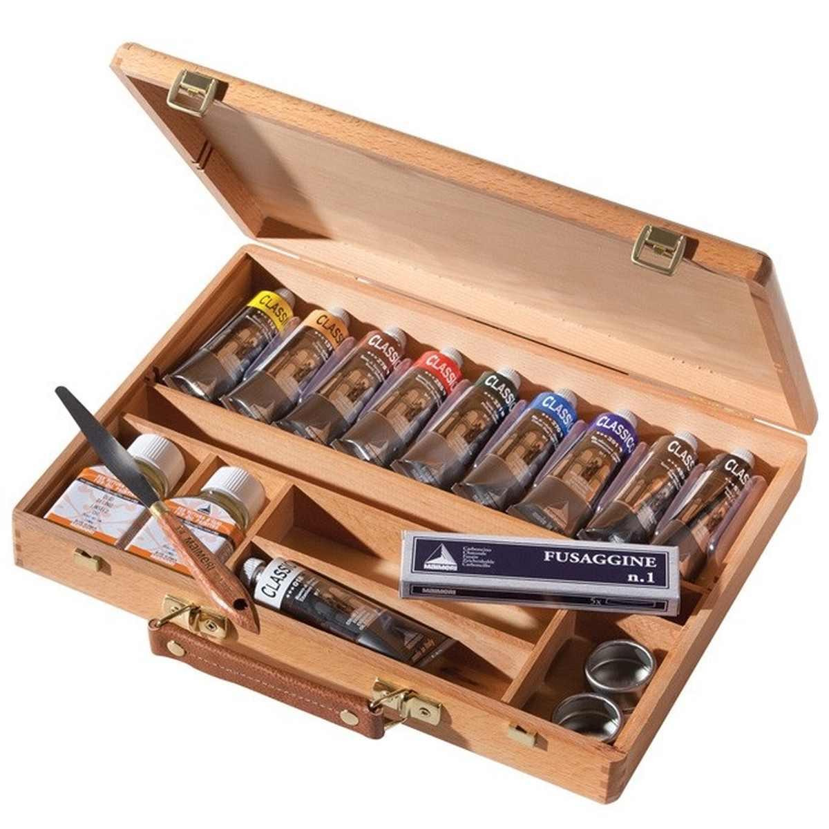 Maimeri cassetta studio in faggio - colori olio classico