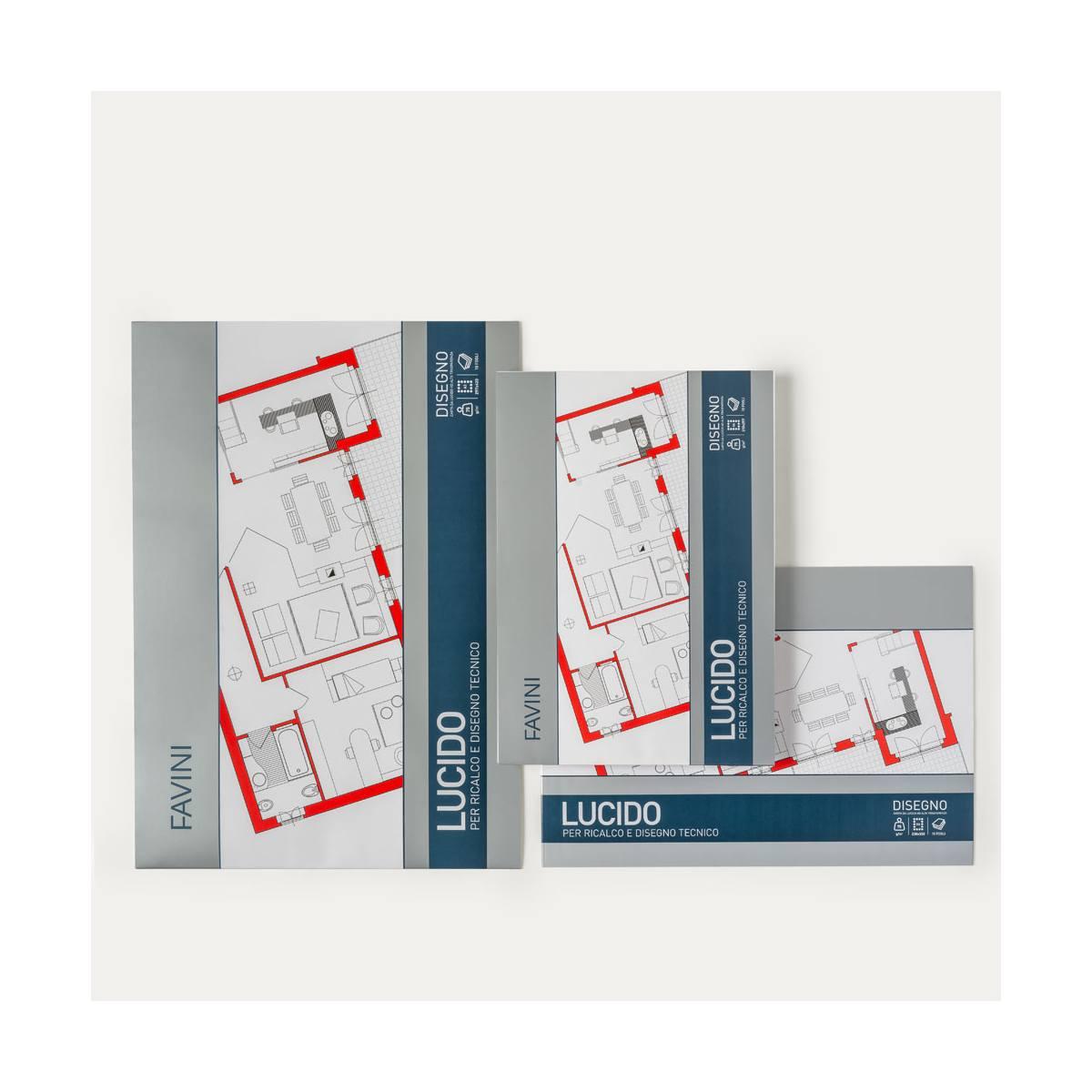 Favini - blocco a4 fogli lucidi - 75 gr - 10 fg - tray 20 pz