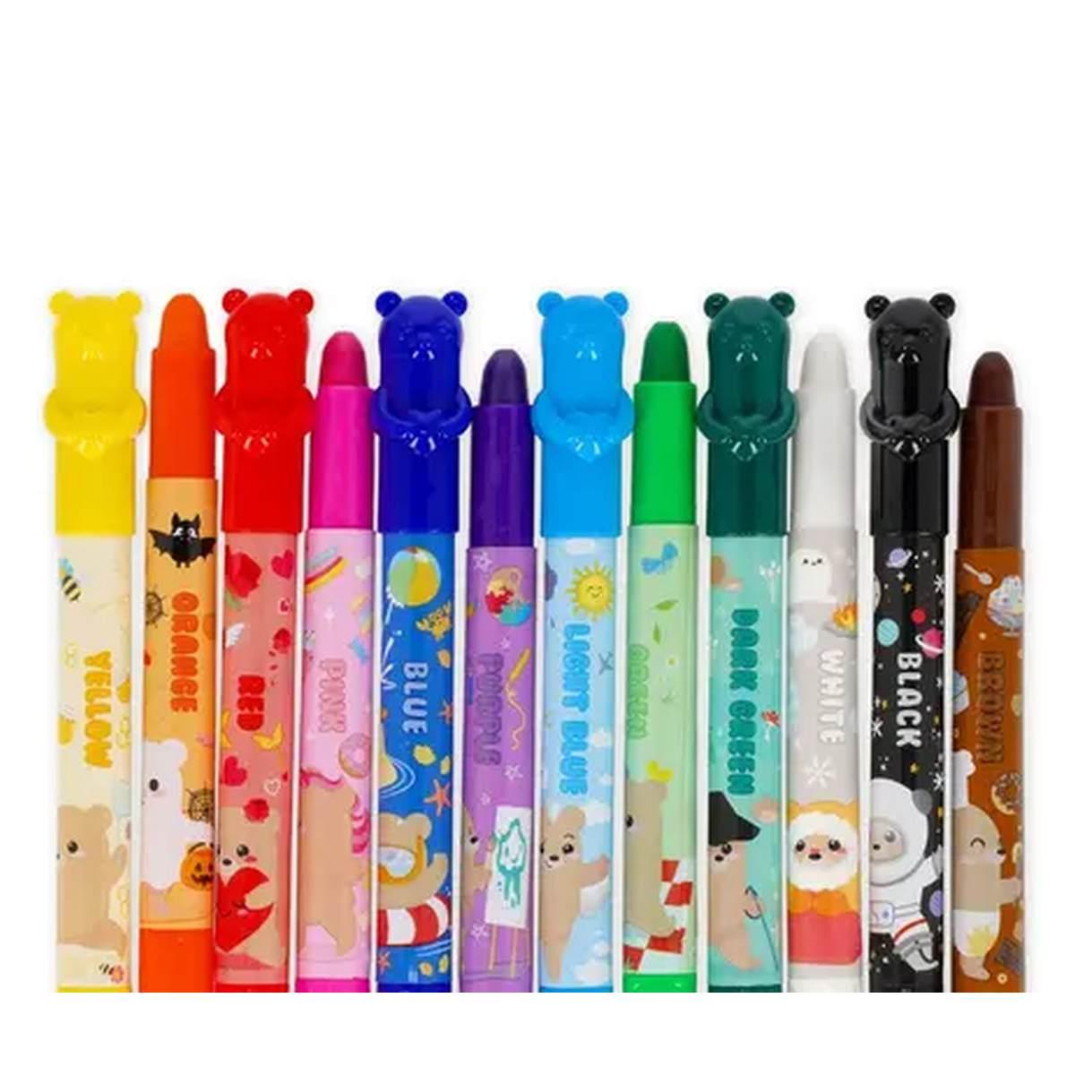 Legami teddy friends - 12 crayons