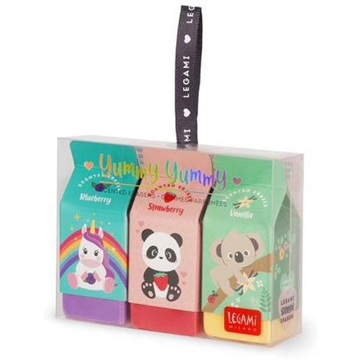 Legami - set of 3 scented erasers - yummy yummy - multidesign