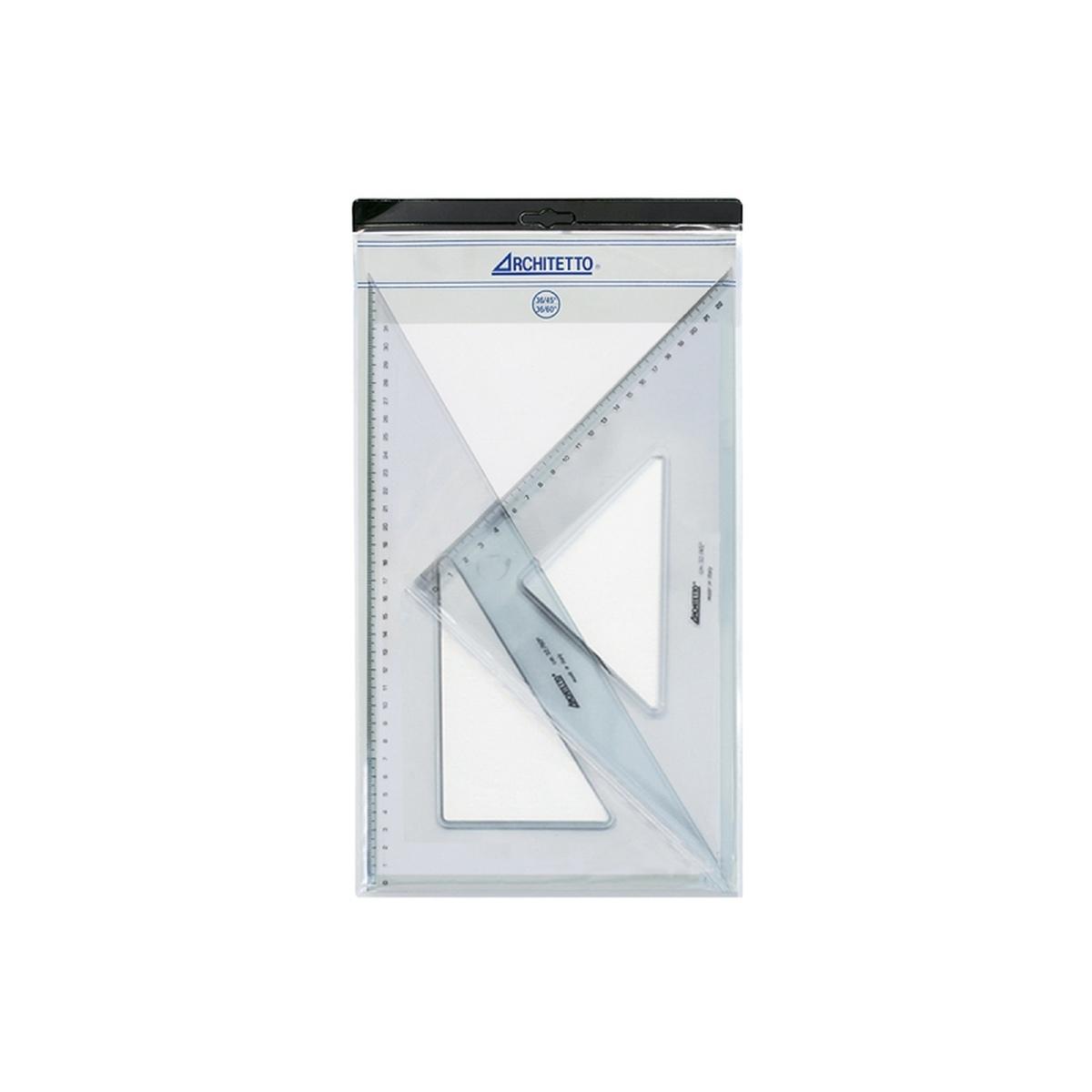 Architetto coppia squadre 30 cm / 45° - 60°