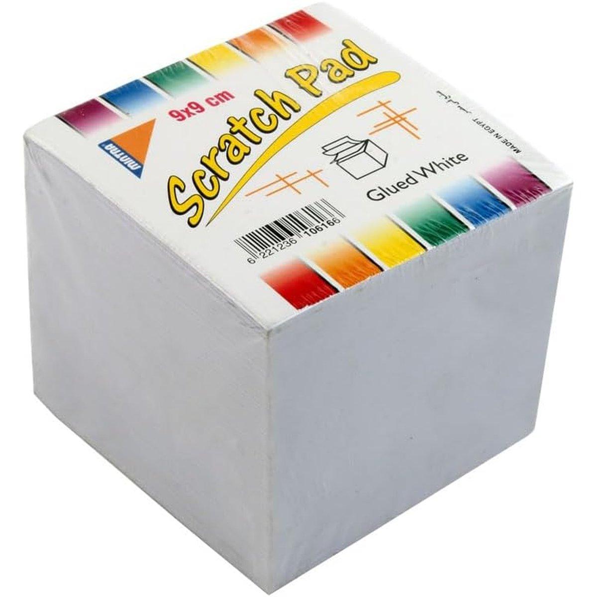 Mintra cubo per appunti collato - bianco - 800 ff - 9 x 9 x 9 cm