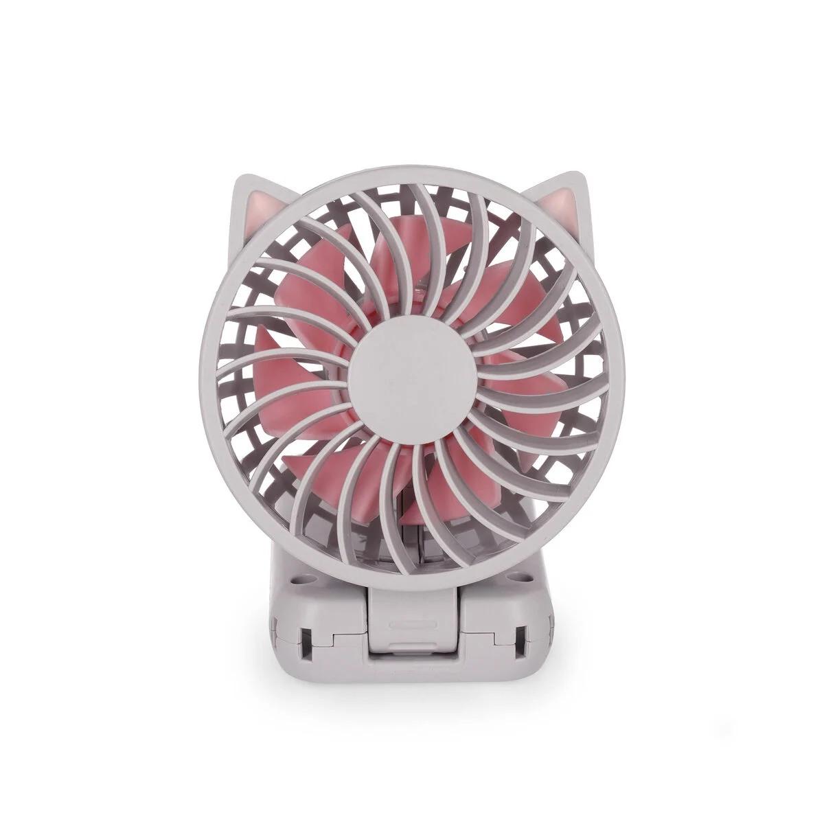 Legami mini fan - rechargeable foldable fan - kitty