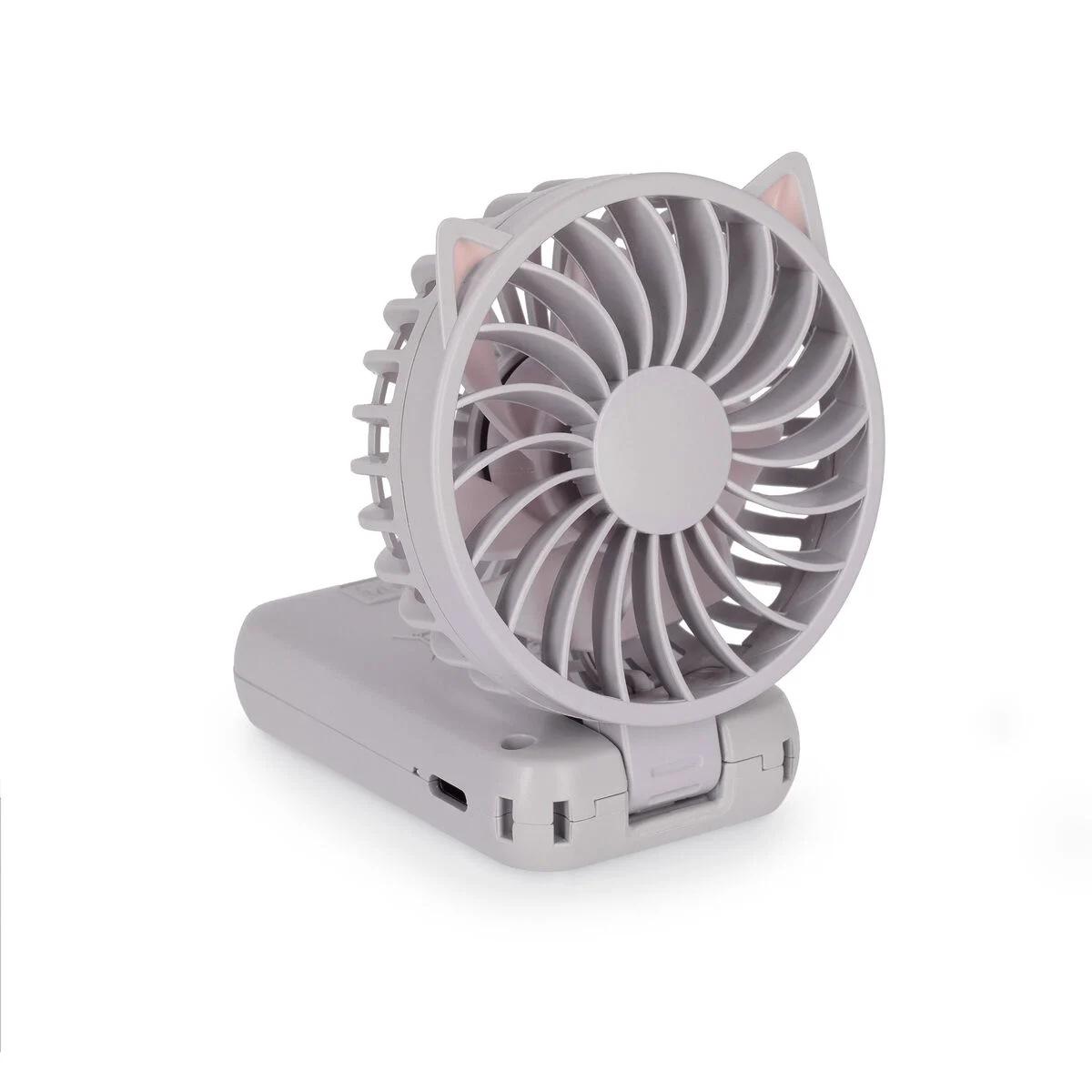 Legami mini fan - rechargeable foldable fan - kitty