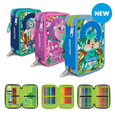 Giotto astuccio 3 zip - collezione petlovers