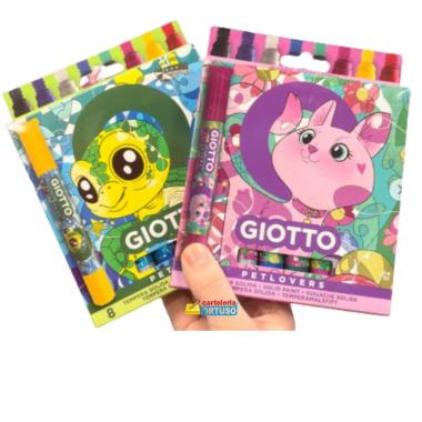 Giotto astuccio 8 tempere solide in stick - collezione petlovers