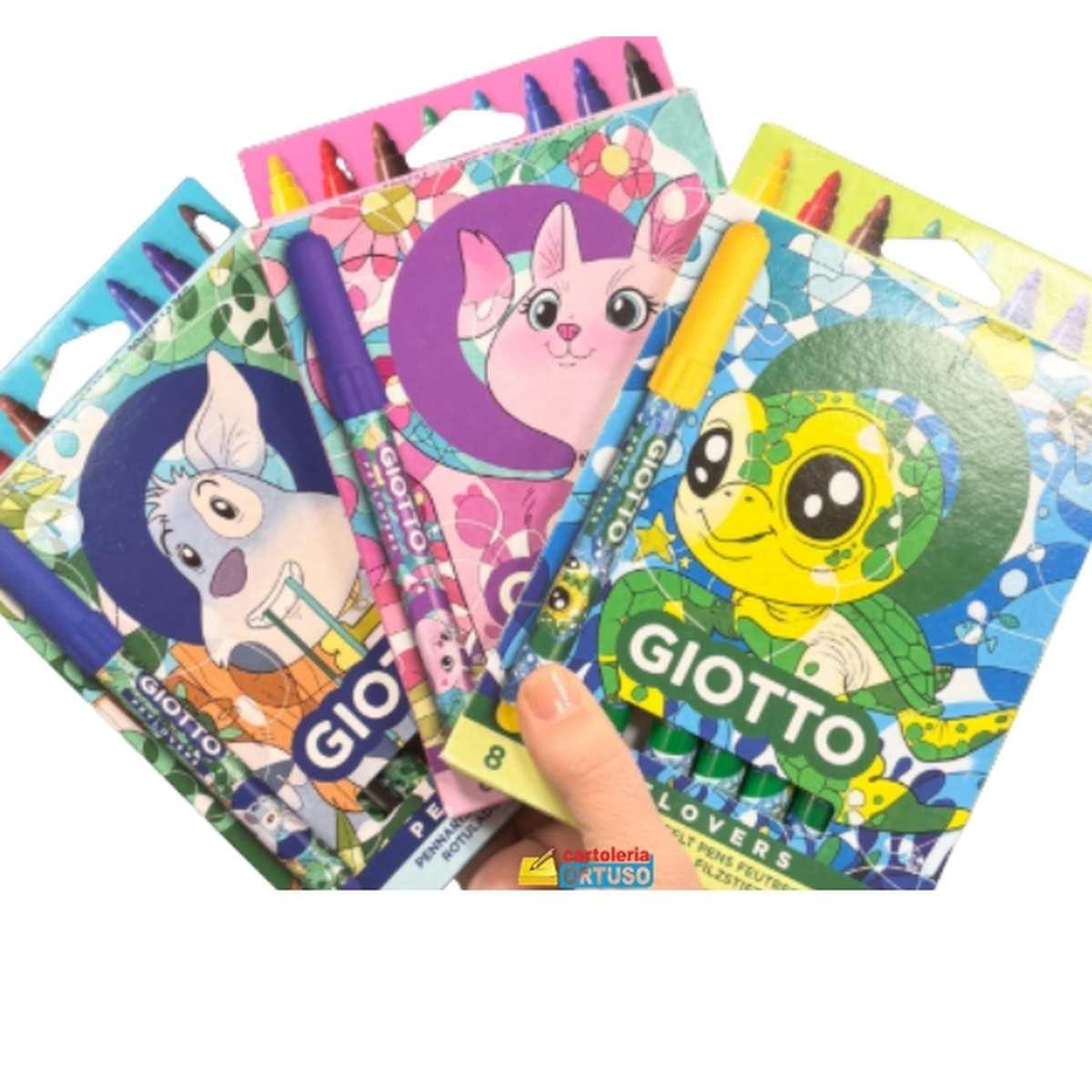 Giotto astuccio 8 pennarelli punta grossa - collezione petlovers