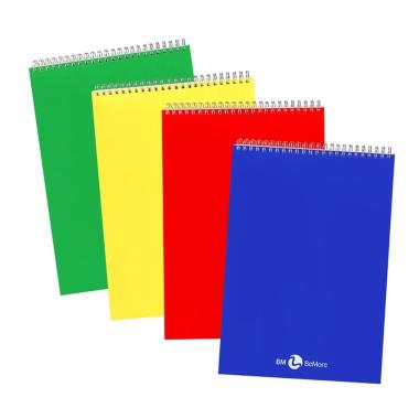 Bm color quaderni spiralati a4 ppl lato corto - 80gr - 60 fg