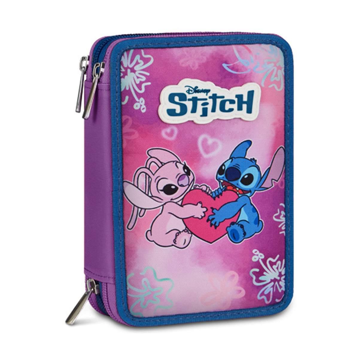 Astuccio 3 zip con corredo lilo & stitch you are magical
