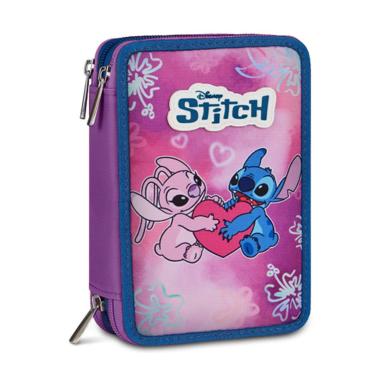 Astuccio 3 zip con corredo lilo & stitch you are magical