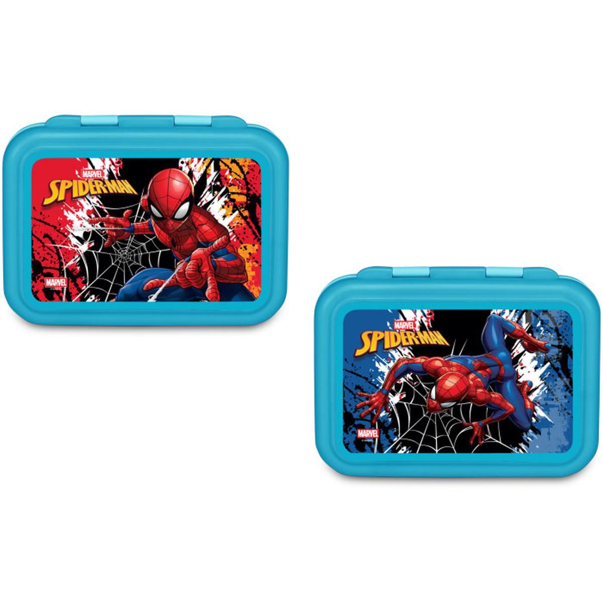 Seven portamerenda in acciaio con coperchio in plastica spider-man