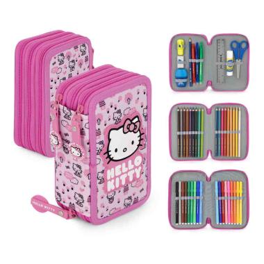 Astuccio 3 zip exclusive hello kitty pink - 46 pz