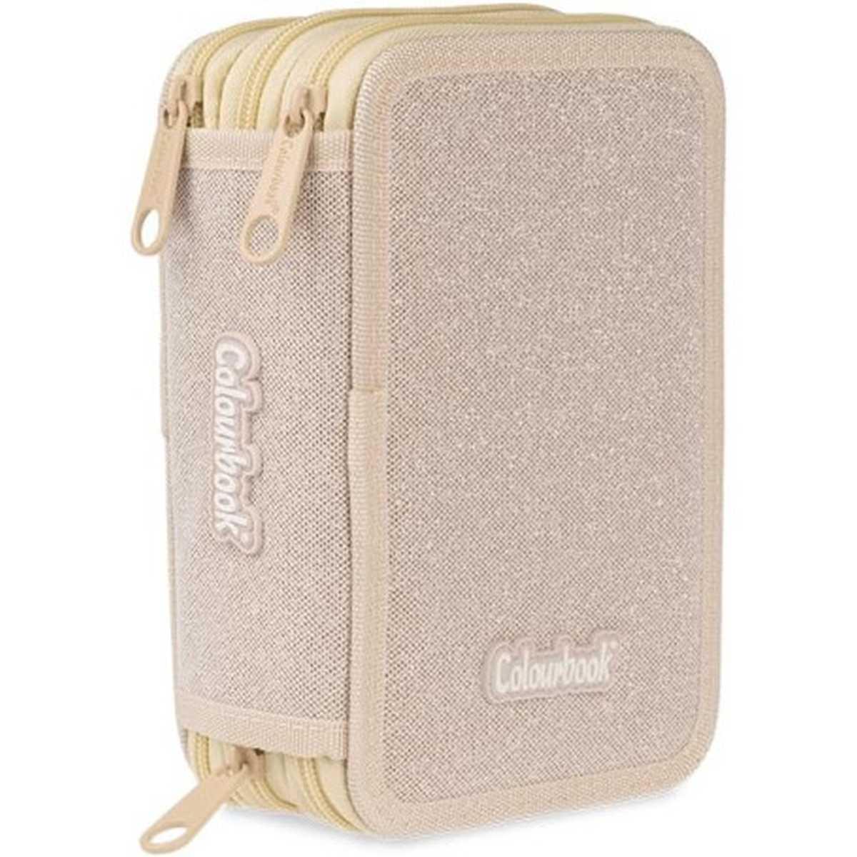 Astuccio 3 zip colourbook glitter