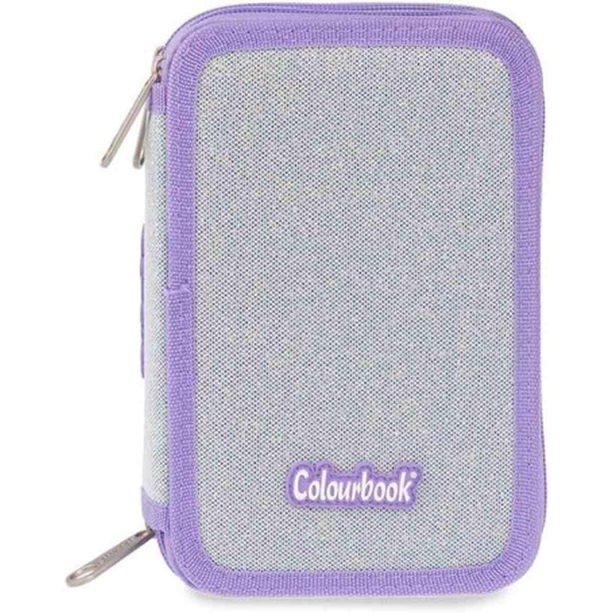 Astuccio 3 zip colourbook glitter