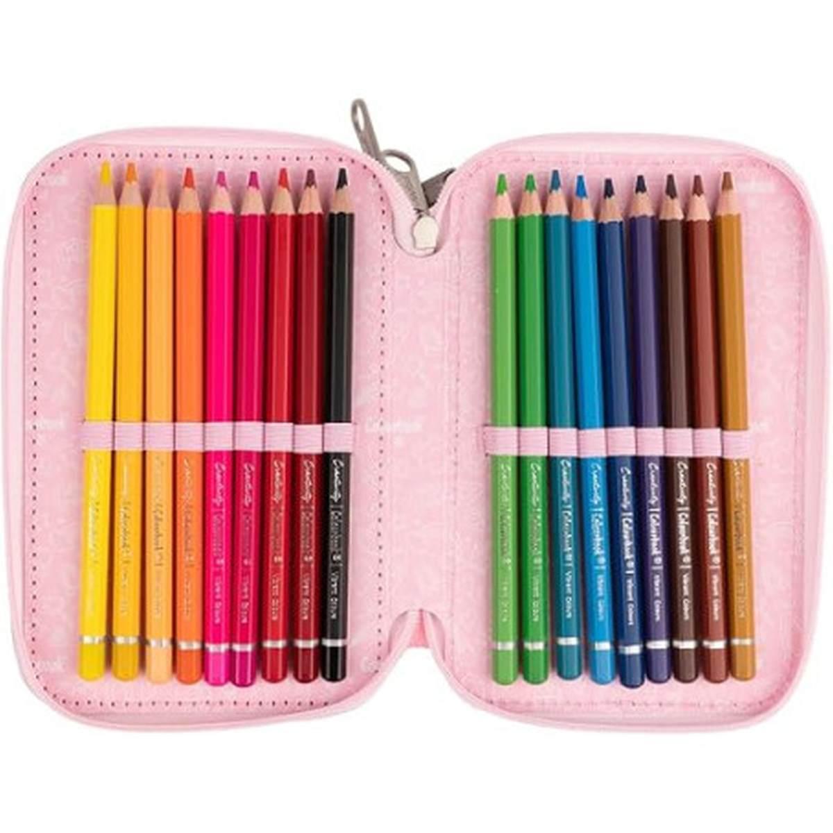 Astuccio 3 zip colourbook glitter