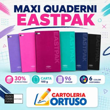 Maxi quaderno +30% eastpak - 96 pp - 100 gr