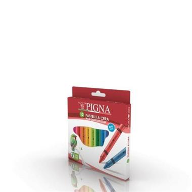 Pigna - pastelli a cera colorati - 12 pz