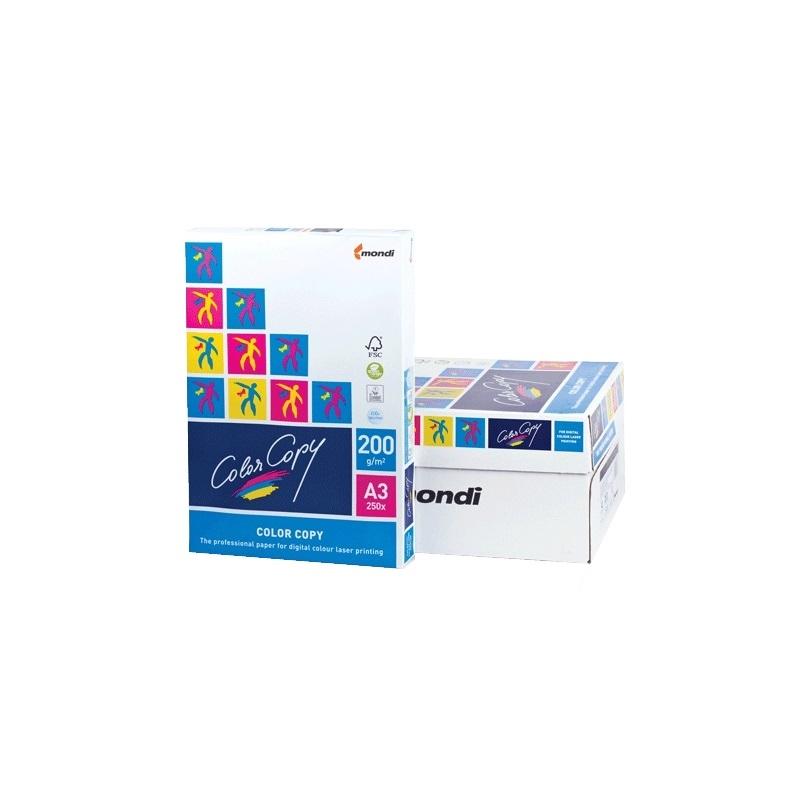 Mondi color copy - formato a3 - 200 gr/mq -  risma  da 250 fogli - carta per stampa a colori digitale -