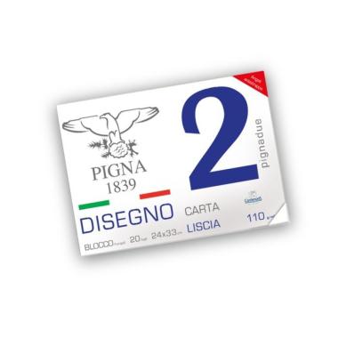 Pigna - album disegno 4 angoli - carta liscia - 20 fg - 110 gr - 24 x 33 cm