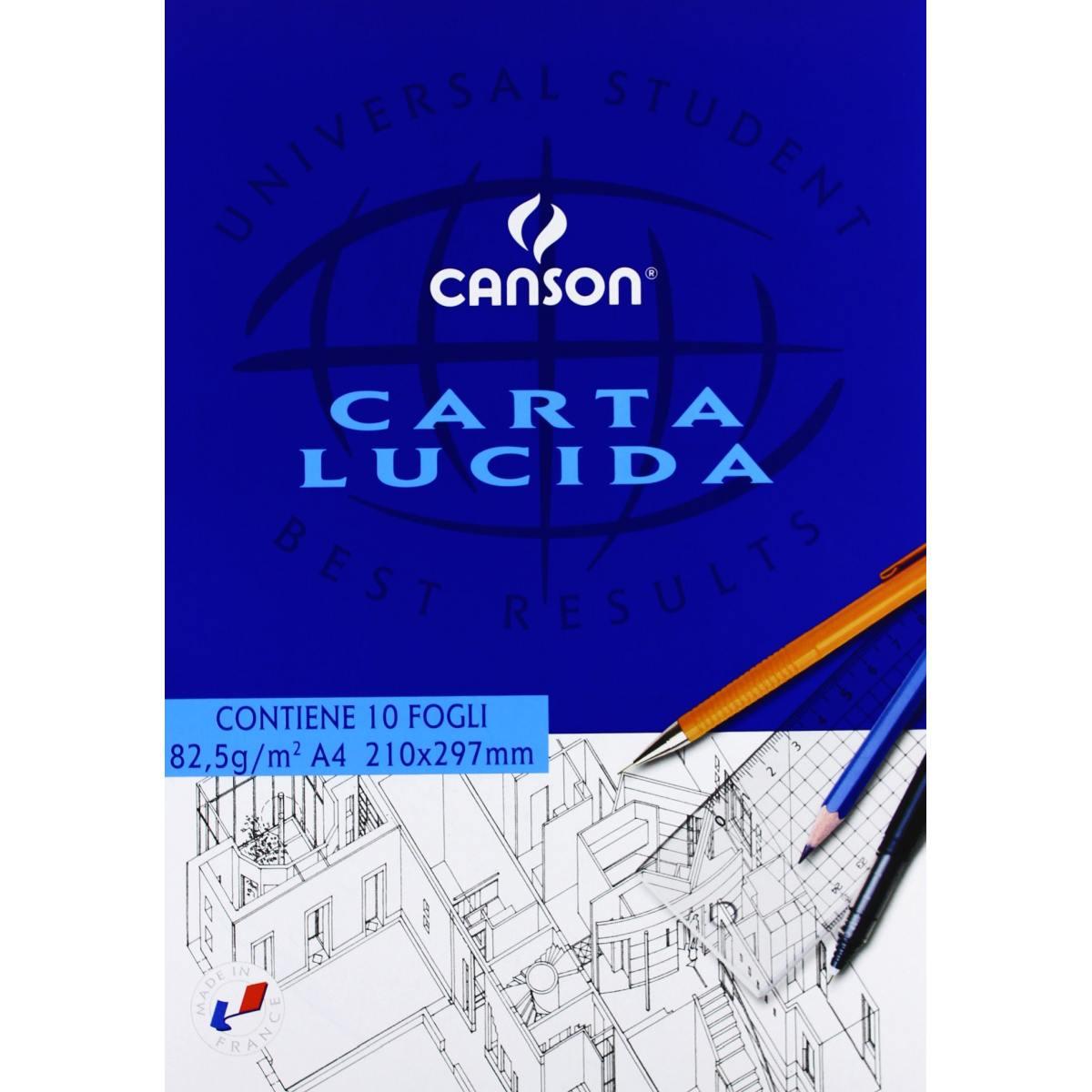 Canson - blocco carta lucida a4 - 10 fg - 82,5 gr