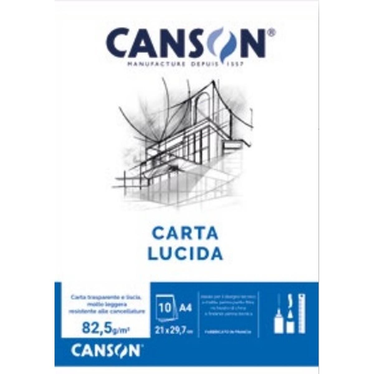Canson - blocco carta lucida a4 - 10 fg - 82,5 gr