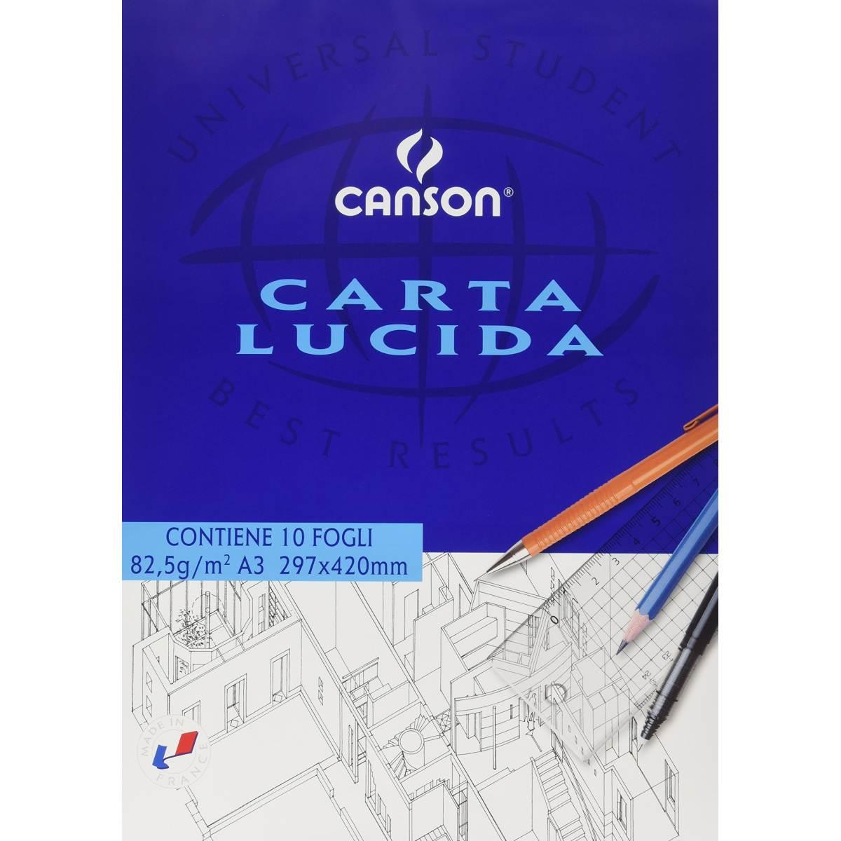 Canson - blocco carta lucida a3 - 10 fg - 82,5 gr