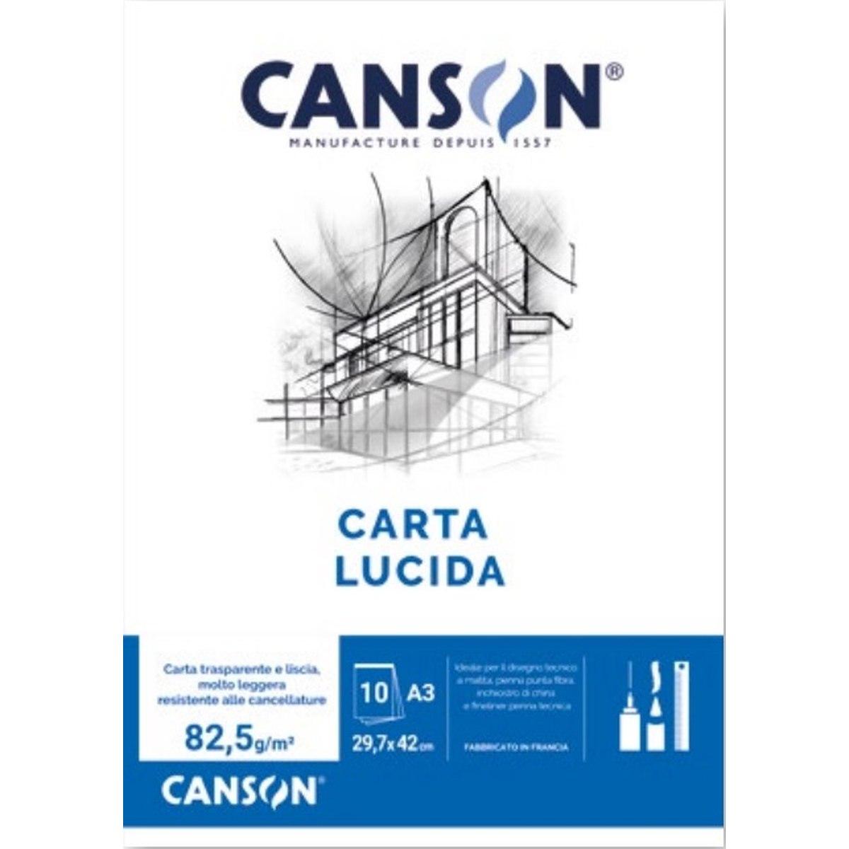 Canson - blocco carta lucida a3 - 10 fg - 82,5 gr