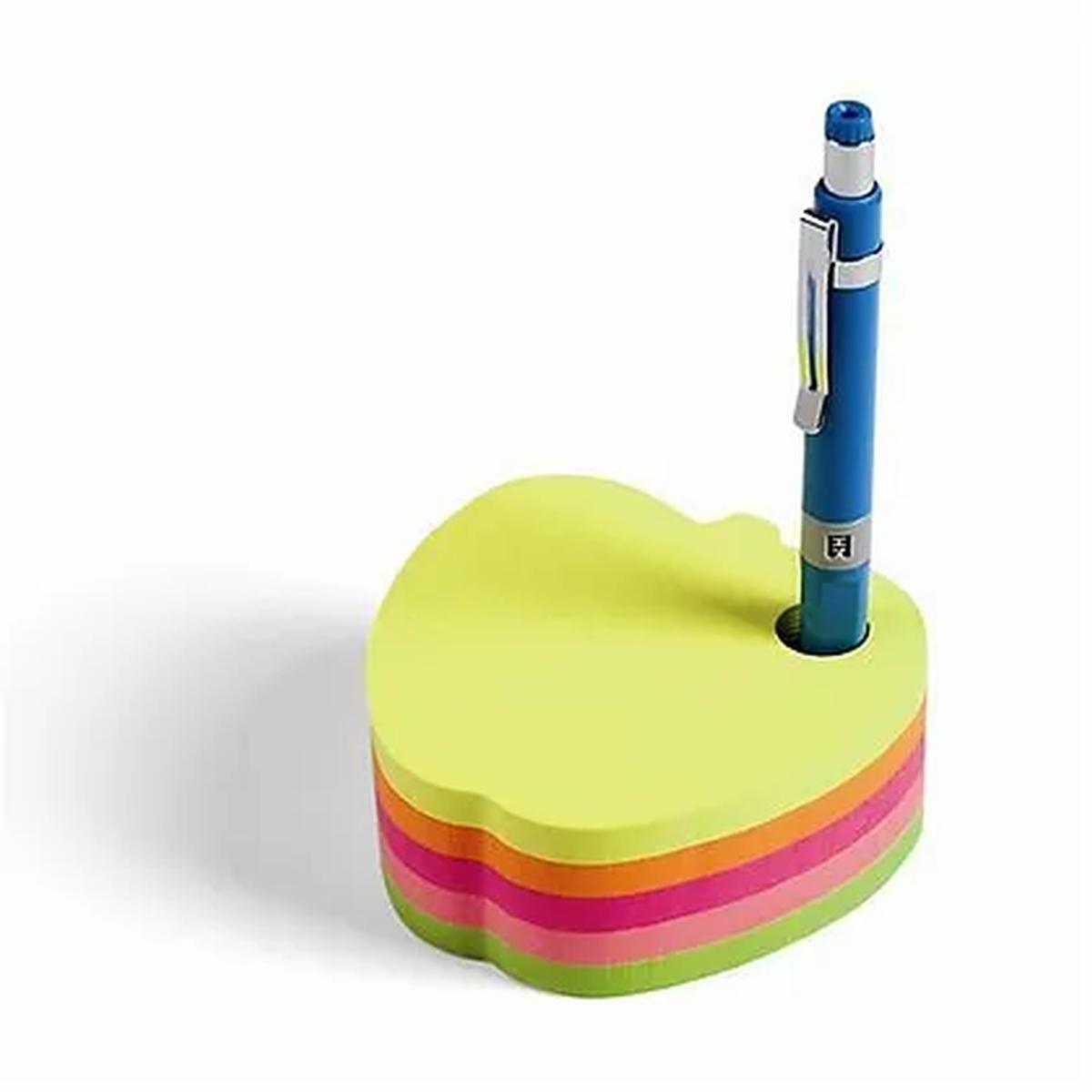 Niji - memo stick adesivi - mela - colori fluo - 400 fg - 70 x 70 mm