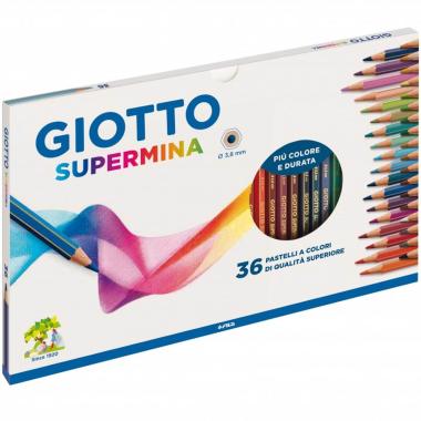 Pastelli giotto supermina - astuccio 36 pz - Ø 3,8 mm