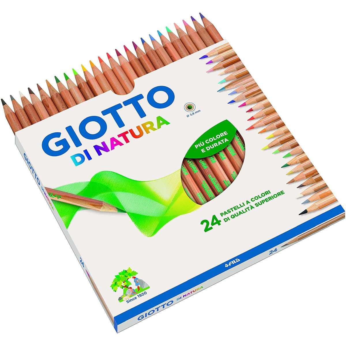 Pastelli giotto di natura - Ø 3,8 mm - 24 pz