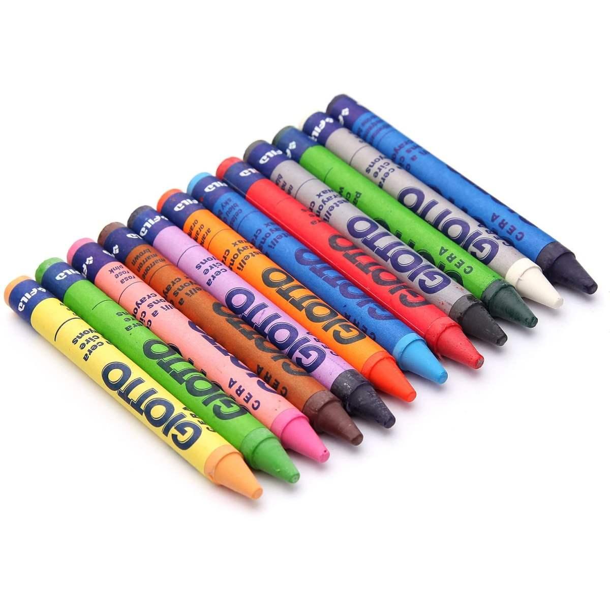 Pastelli a cera giotto cera - Ø 8,5 mm - l- 90 mm - 12 pz