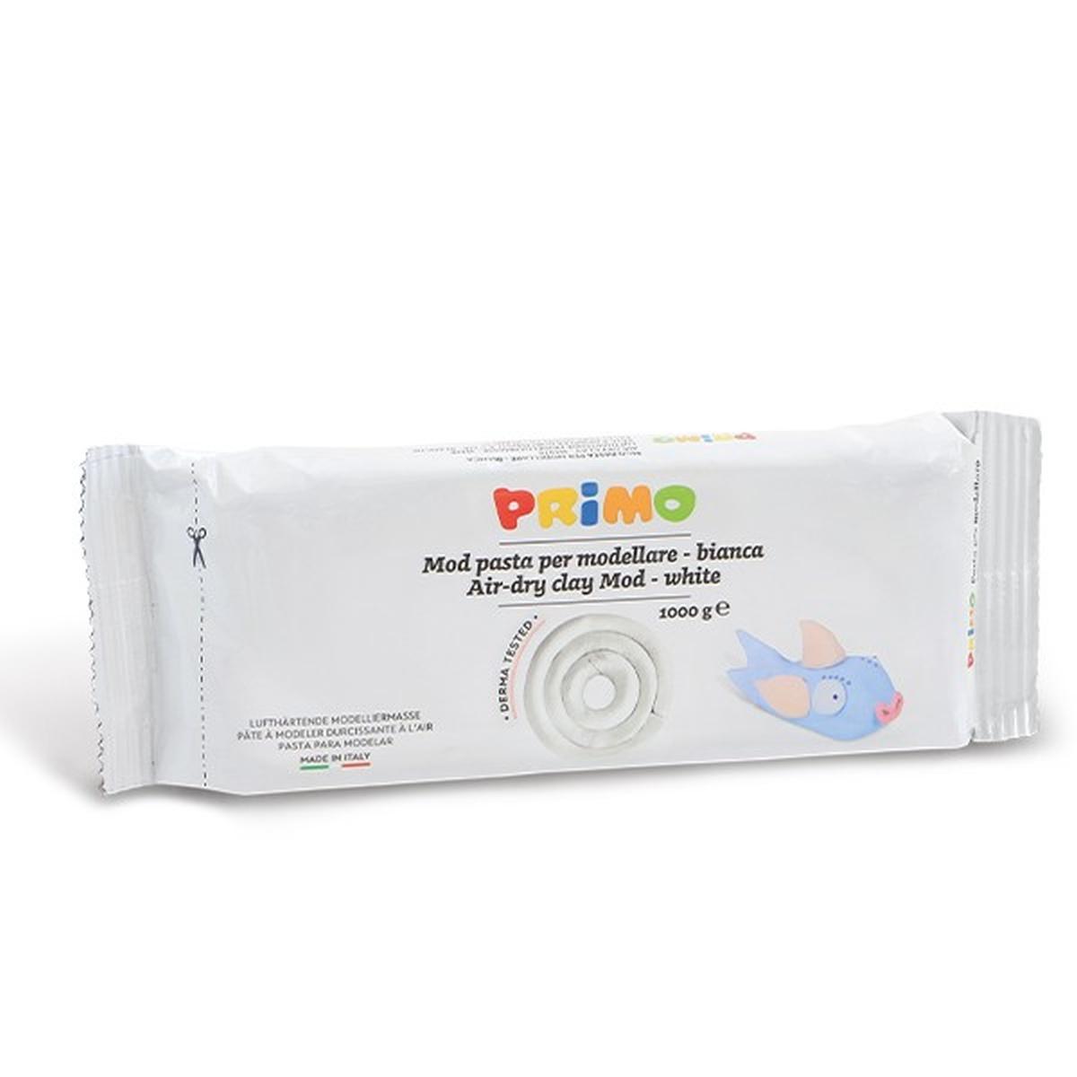 Primo - mod, pasta per modellare - panetto 1000 gr - bianco