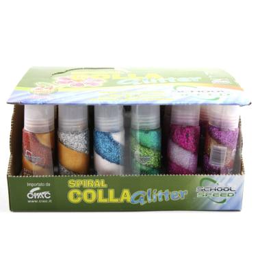 Spiral bicolore colla glitter - tubetto 53 ml