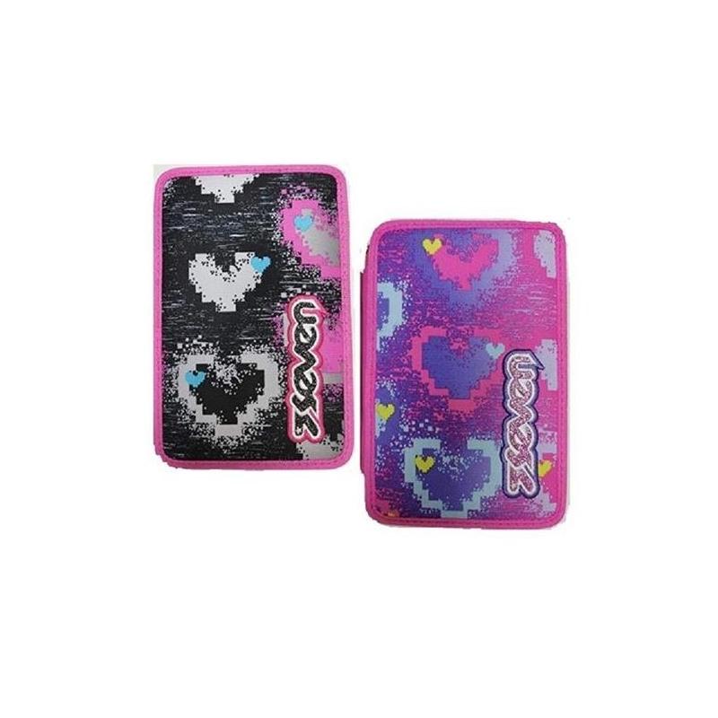 Seven  - astuccio 3 zip brightheart