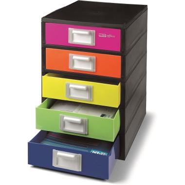 NIJI - CASSETTIERA "COLOR BLACK" 5 CASSETTI