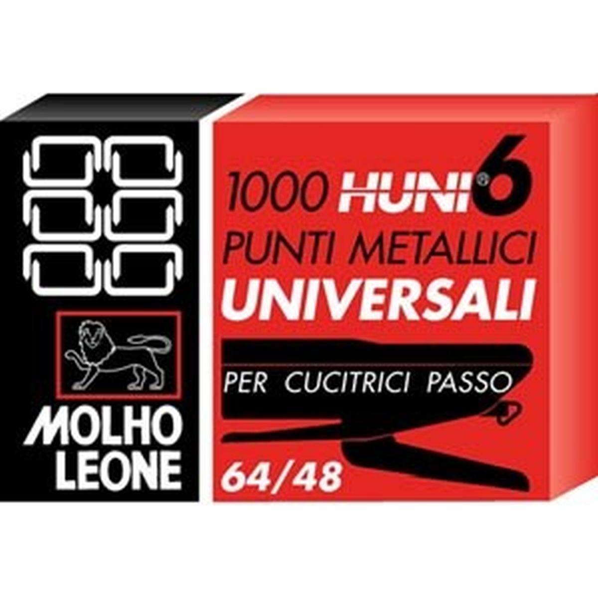 Molho leone - punti 64/48 - huni 6 - punti metallici universali - 1000 pz