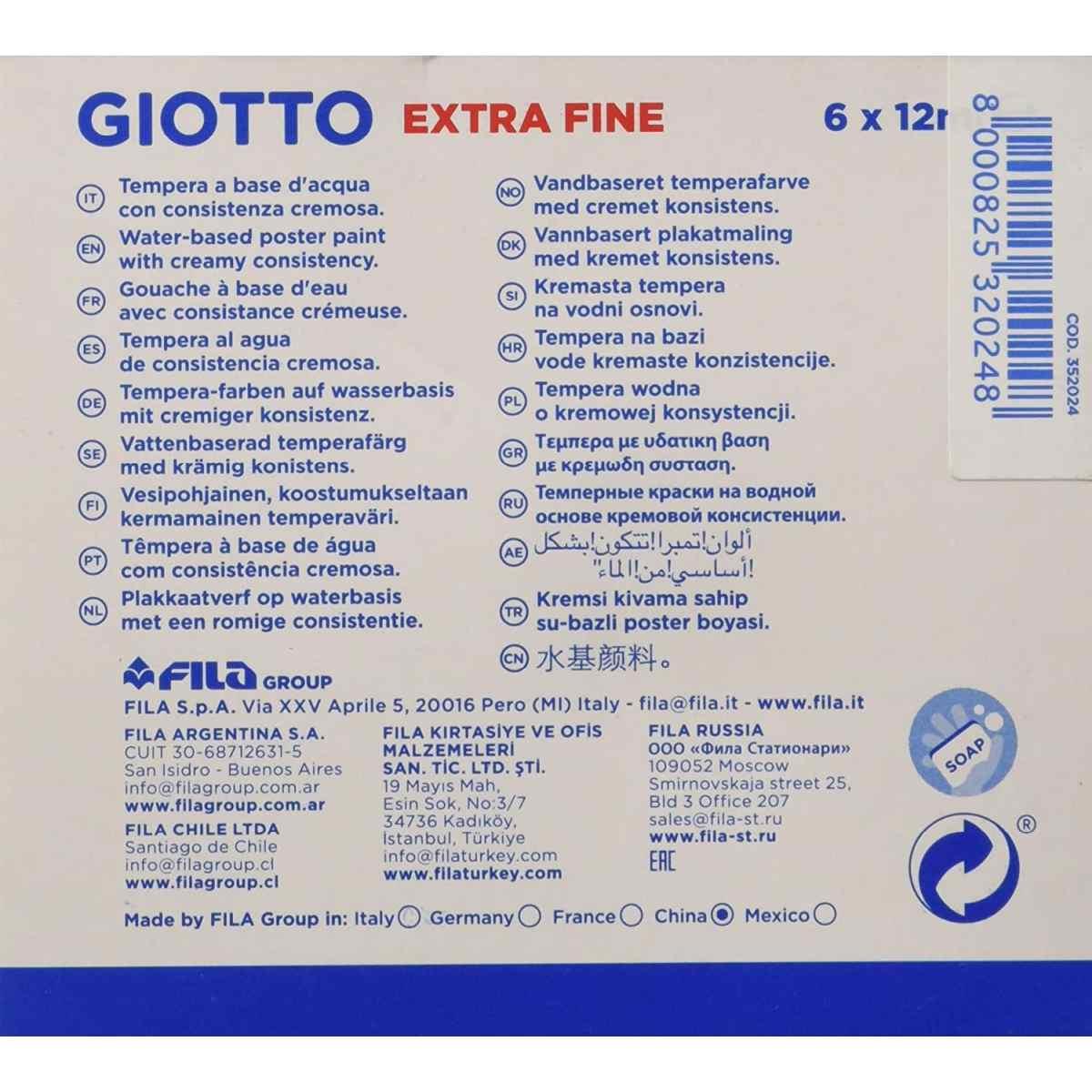 Giotto tempera extra tubetto 12ml singolo colore
