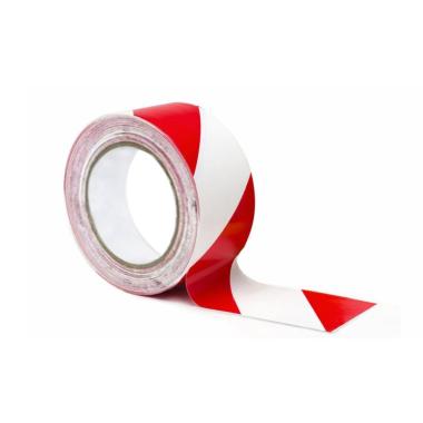 NASTRO ADESIVO PVC BIANCO/ROSSO 50mmx66m