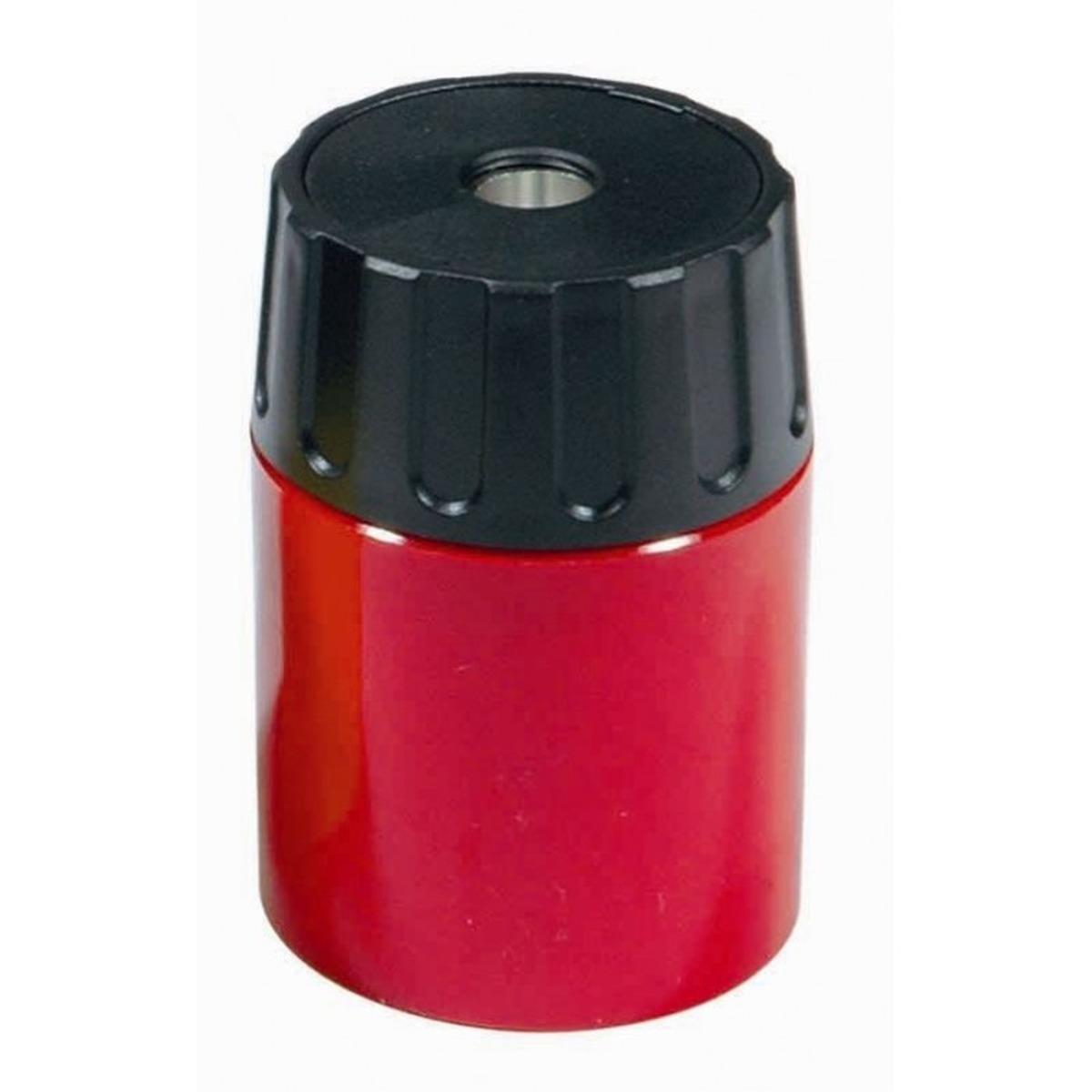 Lebez - temperamatite in metallo 1 foro con contenitore in plastica