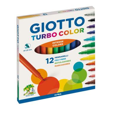 Pennarelli giotto turbo color - punta fine - Ø 2,8 mm - 12 pz