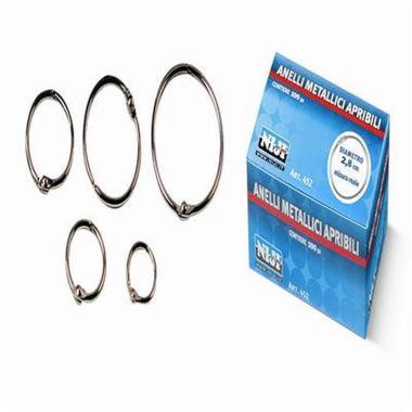 Niji - anelli metallici apribili - Ø 3,5 cm