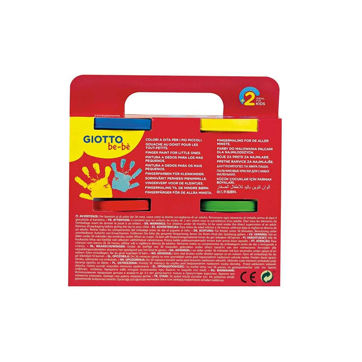 Giotto be-be' colori a dita - 4 x 150 ml