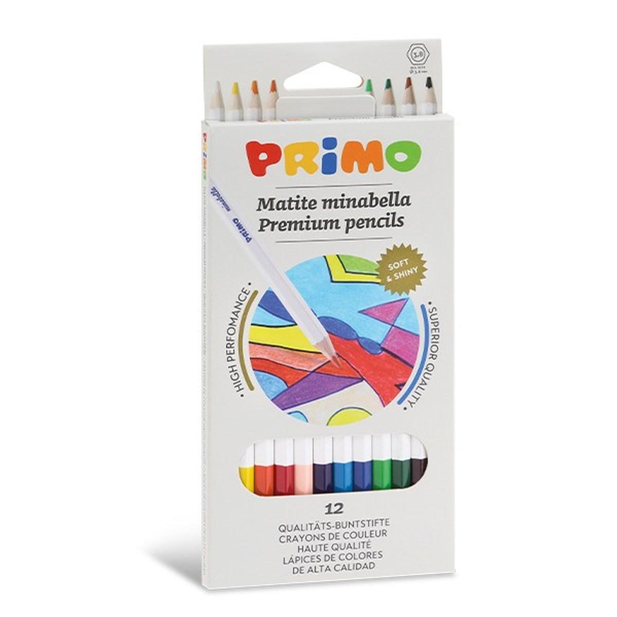 Primo - pastelli minabella Ø 3,8mm - scatola 12 colori.