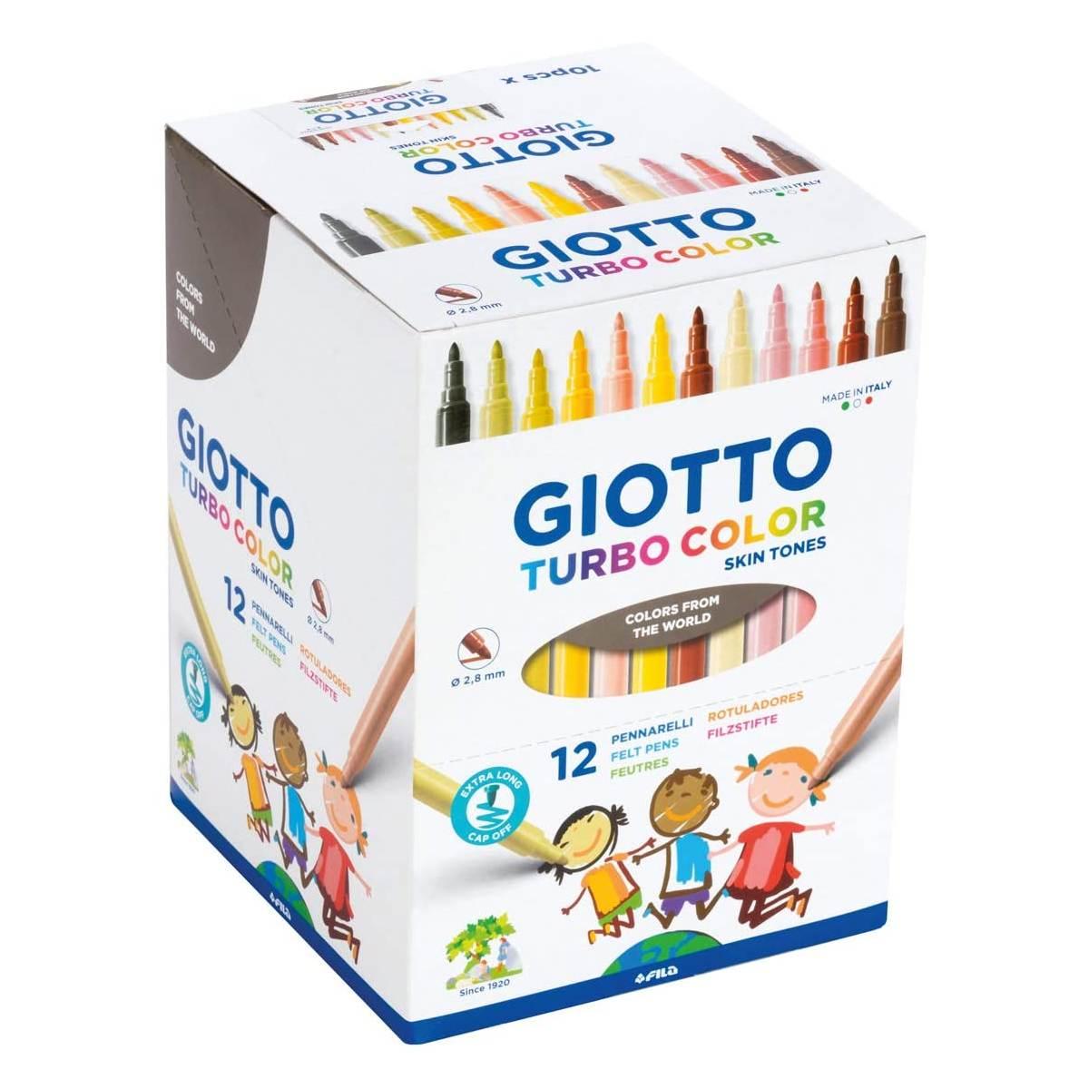 Giotto turbo color skin tones - colori della pelle - astuccio 12 pz