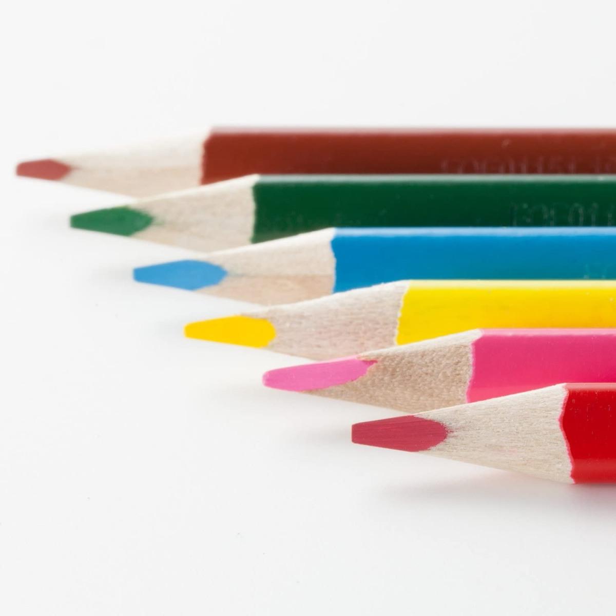 Primo - matite colorate acquerellabili triangolari laccate 2,9mm - confezione da 12 colori.