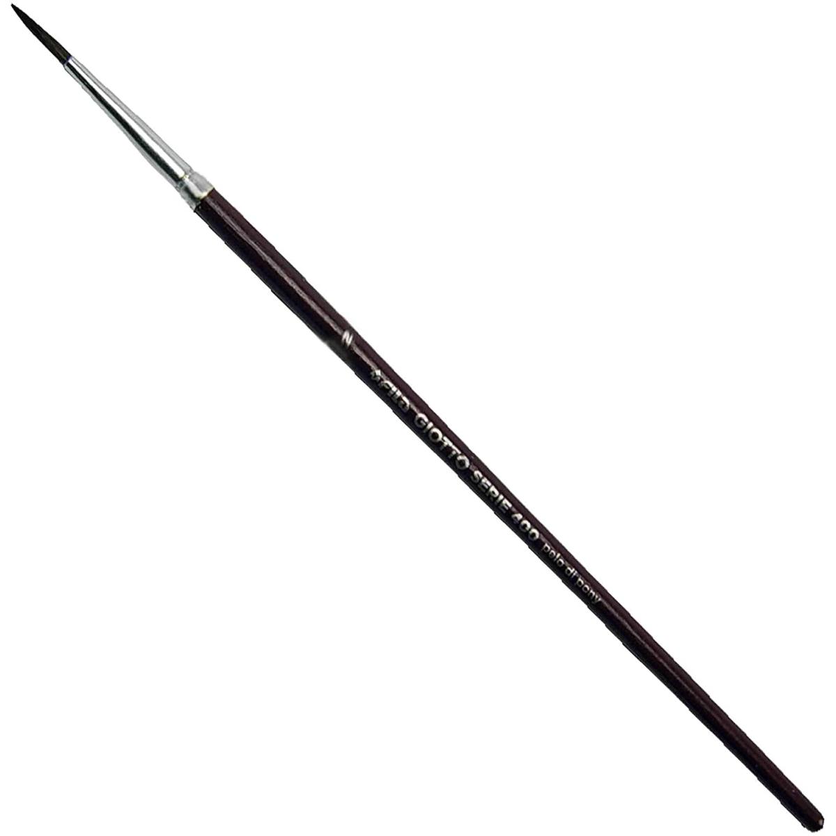 Pennelli giotto - serie 400 - n 2 - punta tonda in pelo di pony.