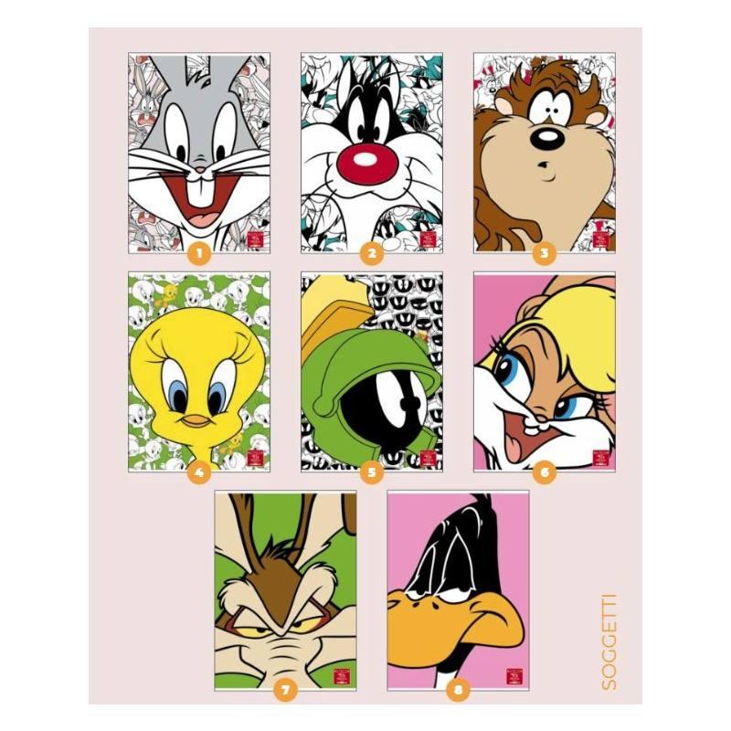 Pigna - maxi quaderno a4 looney tunes face - 50 fogli/sh - carta 100 gr
