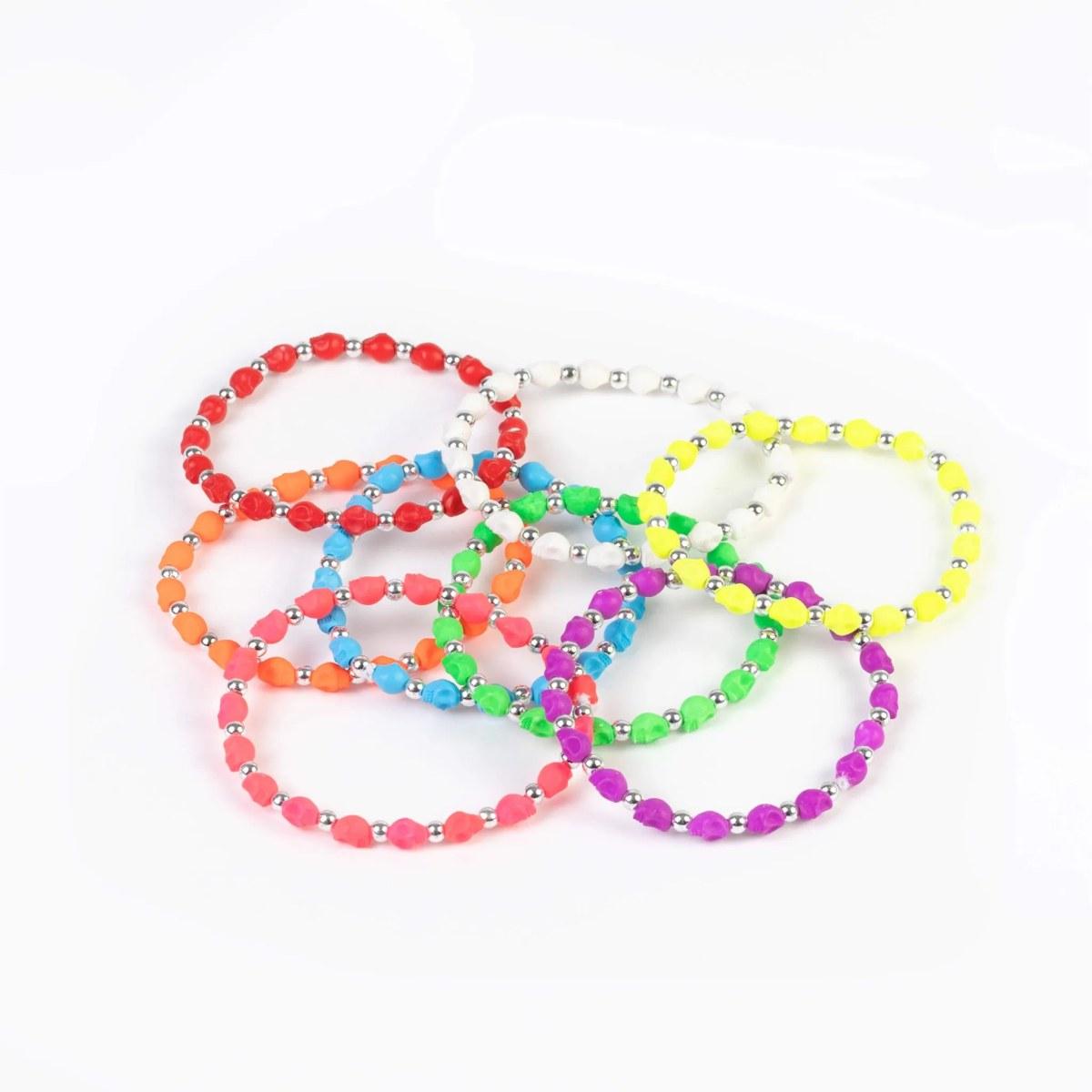 Bracciale in plastica trrtlz skullz fluo