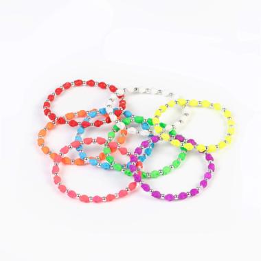 Bracciale in plastica trrtlz skullz fluo