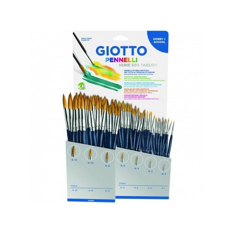 Pennello giotto serie 500 taklon - nr 0 - pennello in fibra sintetica per tutte le tecniche pittoriche